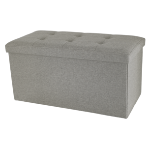 Låg sittbänk med förvaring, inomhus, beige, 76 x 38 x 38 cm