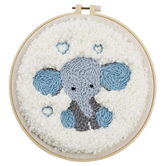 Punch Needle broderikit djurmotiv, för vuxna