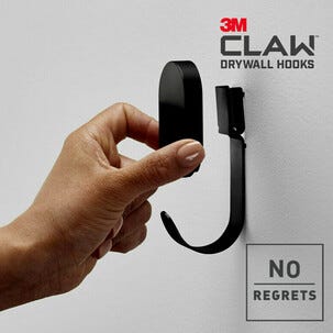 3M Claw krok för gipsvägg svart, 11 kg, 1-pack