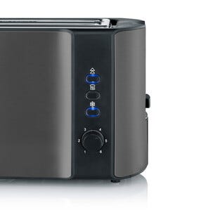 Severin AT 9341 brødrister 4 skiver, rustfritt stål, grå/svart