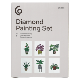 Diamond Painting-sett med plantemotiv, 6-pakning
