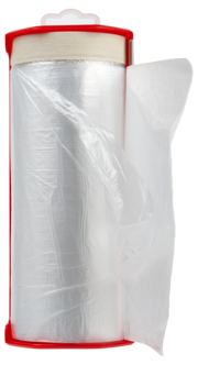 Dekkplast med tape, maskering på rull, 2,7 x 17 m