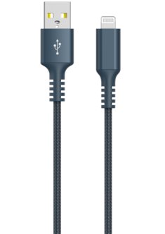 Tygklädd USB-A till Lightning laddkabel för iPhone 1,5m Clas Ohlson
