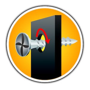 Mottez säkerhetsskruvar envägs 7 x 40 mm, 10-pack