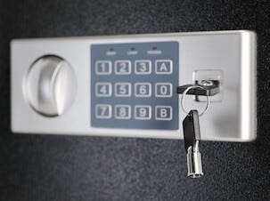 Kassakaappi, turvakaappi koodilukolla, 16 litraa