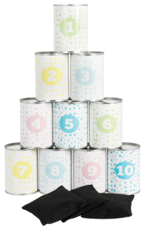 Kasta ner burkar, klassiskt tivolispel, 4 +