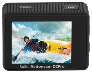 Rollei D2Pro 4K-actionkamera med tilbehør
