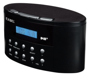 DAB+/FM-klockradio Exibel