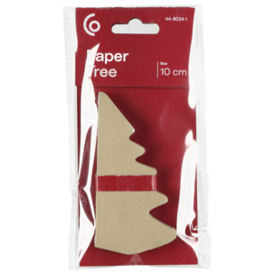 Pappersgran dekoration, veckad med magnet, 10 cm