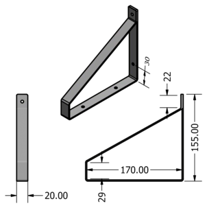 Hyllkonsol svart, 2-pack