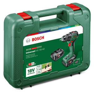 Bosch UniversalDrill 18V-60, skruvdragare med 2 batterier