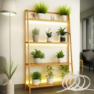 Växtbelysning LED-list med timer, 3 meter