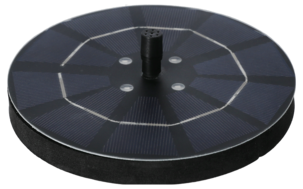 Solcellefontene med farget lys, flytende