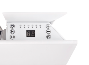 Veggmontert varmepanel med termostat 230 V, hvit, 600 W