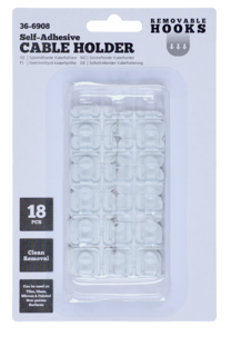 Självhäftande kabelhållare