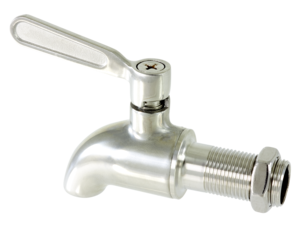 Tappkran till behållare, metall, 17 mm