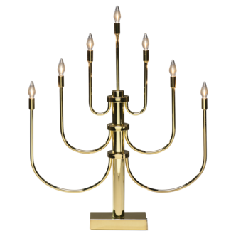 Lysestake messing LED 7-armet dimbar 55,5 cm Konstsmide