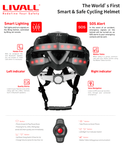 Smart cykelhjälm Livall BH60SE