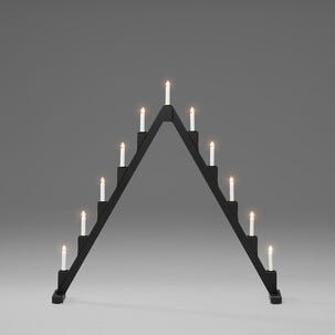 Konstsmide stor adventsljusstake, trä, vikbar, 86 cm