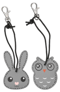 Reflexhänge kanin och uggla, Clas Ohlson, 2-pack