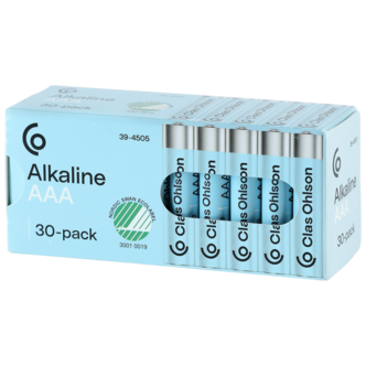 AAA/LR03-batterier, alkaliska, 30-pack