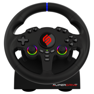Superdrive 220 RS-5 gamingratt og pedaler, PS5 datamaskin