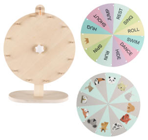 Onnenpyörä, pyöritettävä pyörä, 4 laattaa, yli 3-vuotiaille