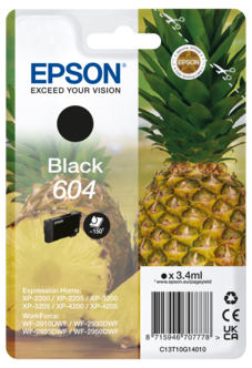 Epson 604 blekkpatron, flere farger, 3,4 ml