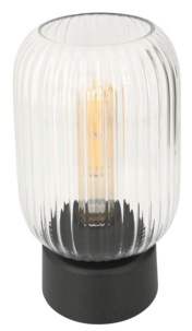 Batteridriven portabel bordslampa glas, laddbar