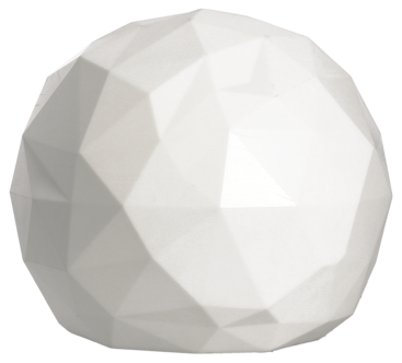 Solcellsboll fasettmönstrad vit plast