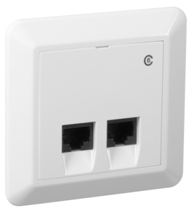 Elko RS infällt nätverksuttag Cat 6