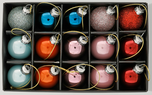 Julgranskulor glas 3 cm, 15-pack