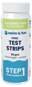 Swim & Fun teststickor för pH och aktivt syre 50-pack