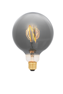 Lamppu LED E27 Metallic, musta, 125 mm