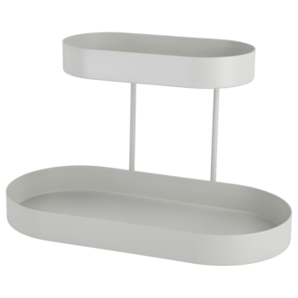Sminkhylla metall, 2 våningar, 30 x 13 x 21,5 cm