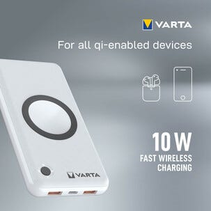 Varta Wireless powerbank trådlös 15 000 mAh