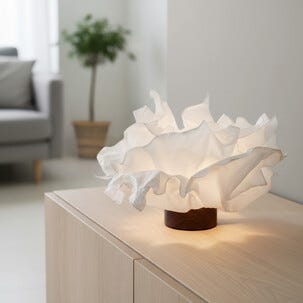 Elicia bordslampa pappersblomma vit 30 cm, Northlight