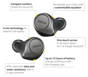 Jabra Elite 75t, trådlösa hörlurar