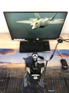 Flight stick, flight simulator joystick, PC