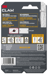 3M Claw tavelkrok för gipsvägg, 20 kg