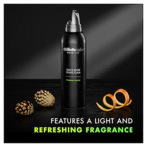 Gillette Labs Quick Rinse Shaving Foam raklödder, 250 ml