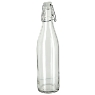 Lasipullo, jossa patenttikorkki