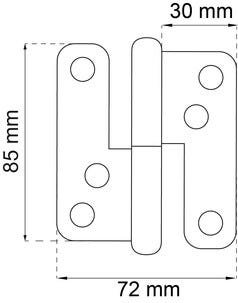 Habo lyftgångjärn 85 mm för dörr och fönster, 2-pack