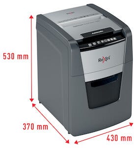 Dokumentförstörare Rexel Optimum AutoFeed+ 100X, korsstrimling