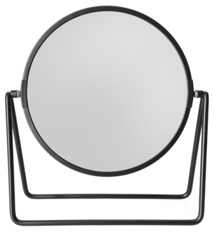 Pyöreä meikkipeili, suurentava, musta