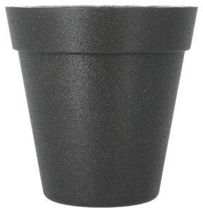 Frigolitkruka utomhus, svart