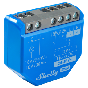 Shelly 1 Gen4 smart wifi-relé med Zigbee og Matter