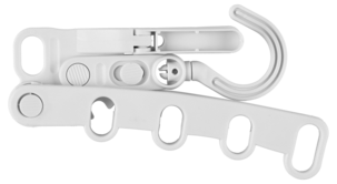 Vikbar klädhängare, hopfällbar resegalge, vit