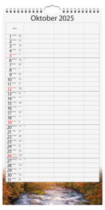 Burde Familjekalender Årstider 2025, A3
