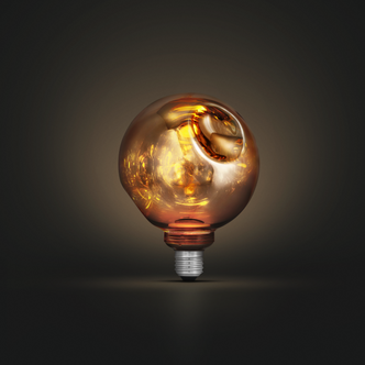 LED dekorpære E27 4,5 W dimbar messing metallic, 125 mm